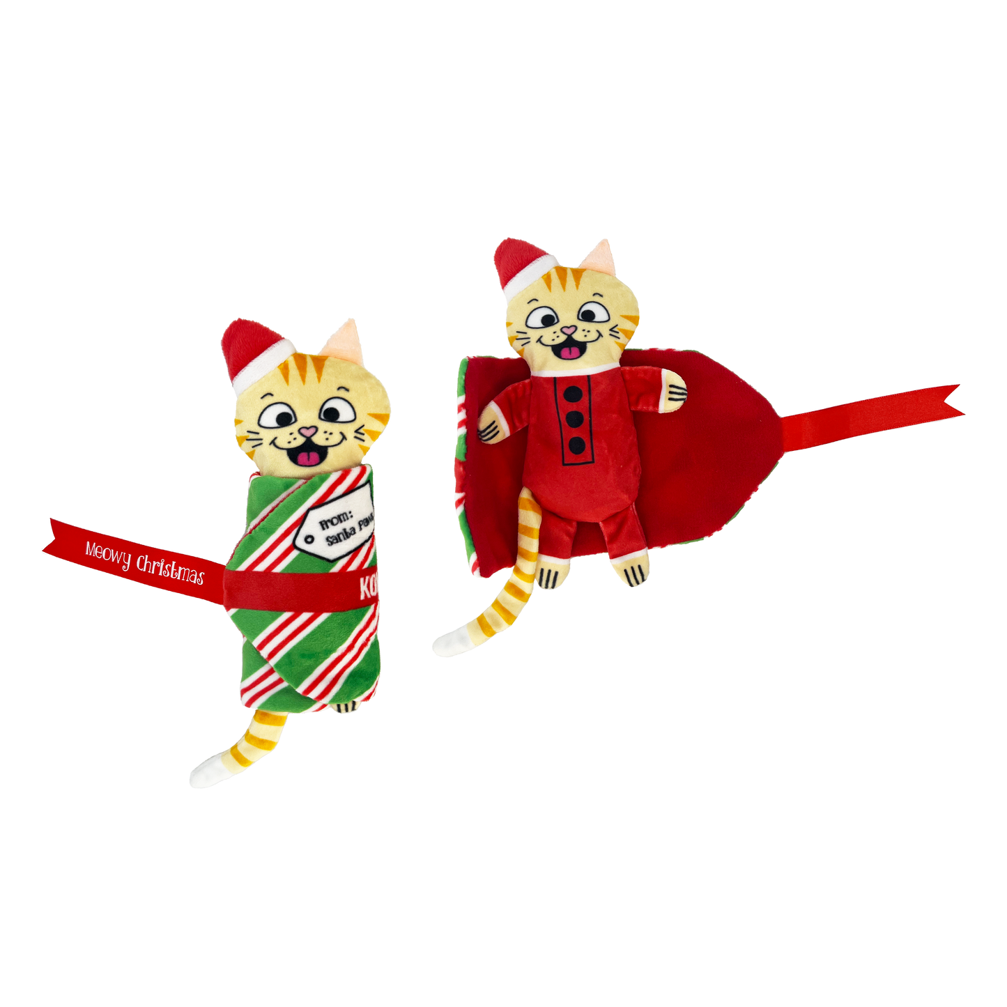 Kong Pull A Partz Present Toy For Cats Red Yellow