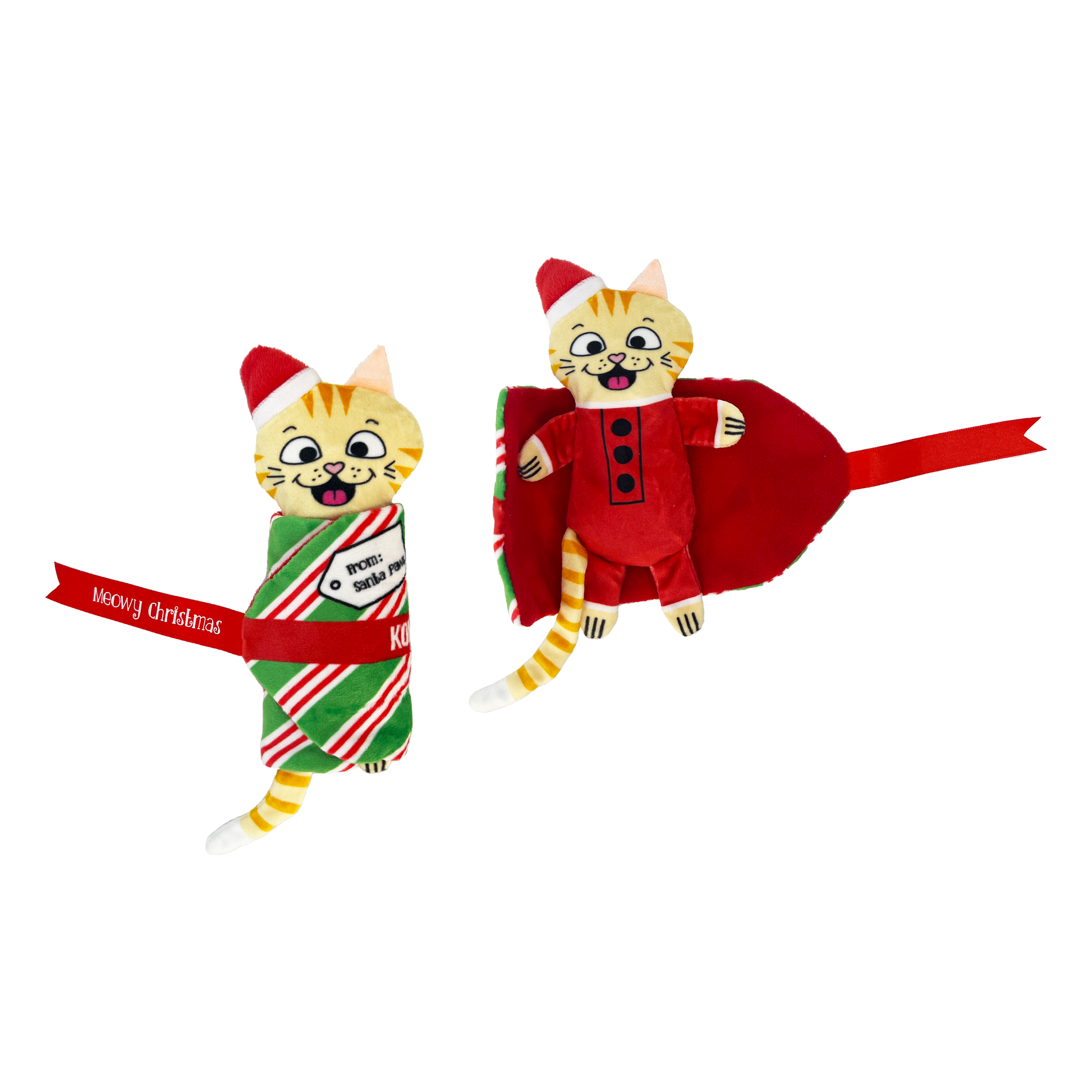 Kong Pull A Partz Present Toy For Cats Red Yellow