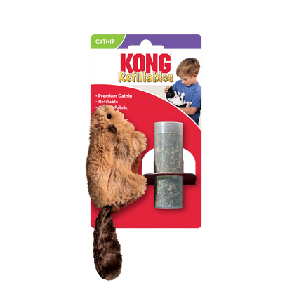 Kong Refillables Beaver Toy For Cats Brown - Image 3