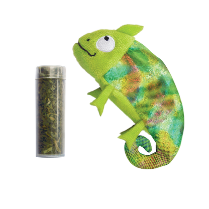 Kong Refillables Chameleon Toy For Cats Green