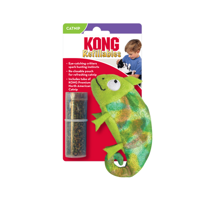 Kong Refillables Chameleon Toy for Cats — back view