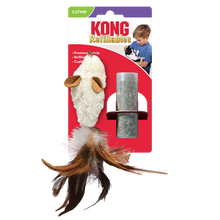 Kong Refillables Feather Mouse Toy For Cats Brown - Image 3