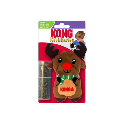 Kong Refillables Reindeer Toy for Cats — side view