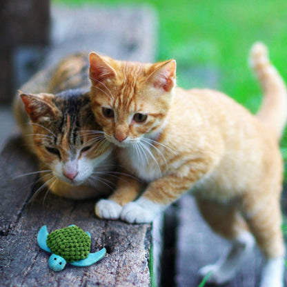Kong Refillables Turtle Toy For Cats Green - Image 3