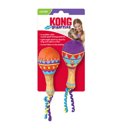 Kong Scrattles Acoustix Toy for Cats — side view
