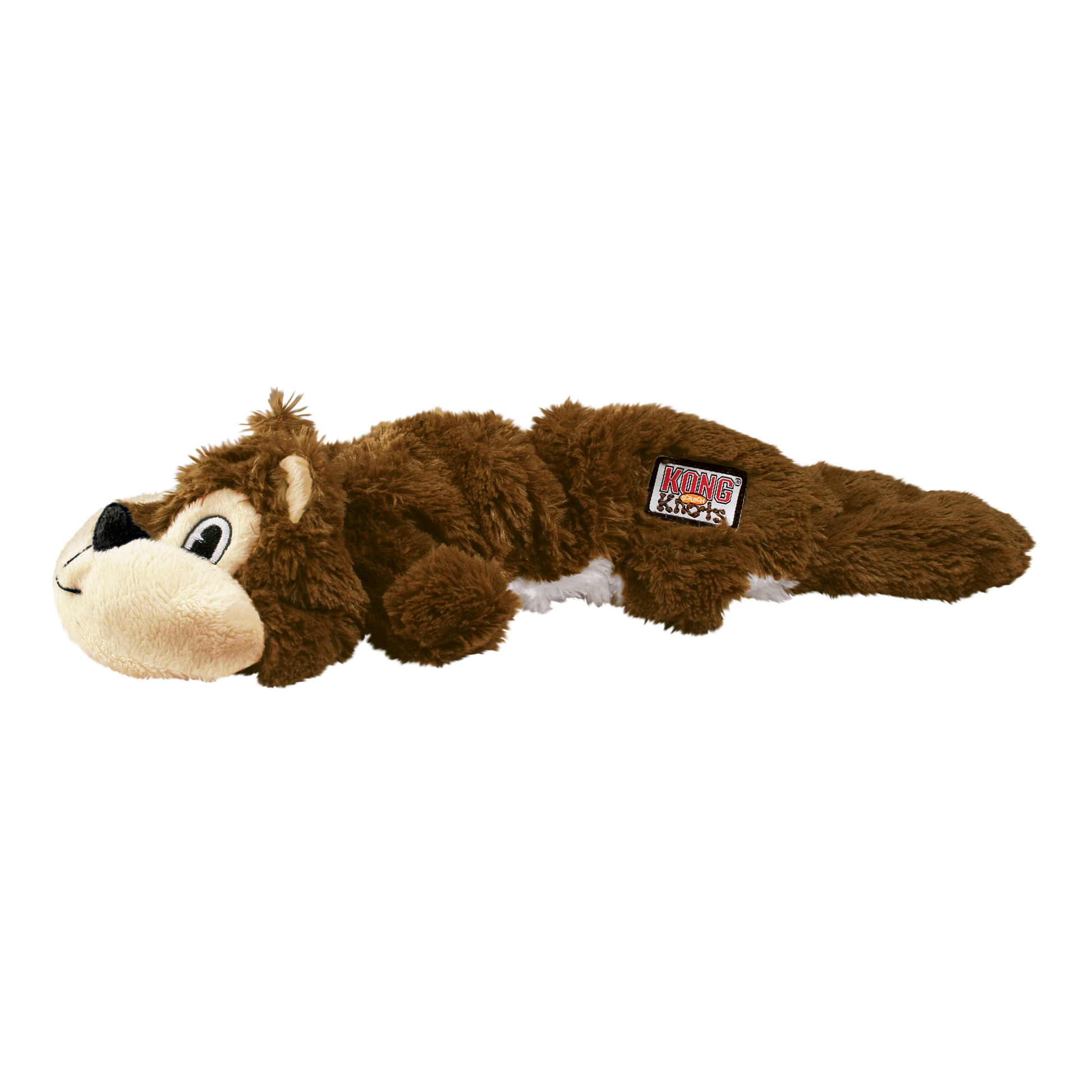 Kong Scrunch Knots Squirrel Toy For Dogs Brown