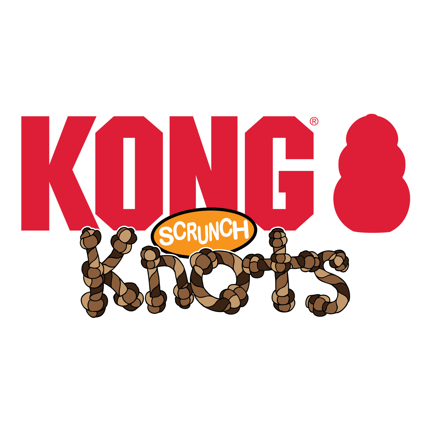 Kong Scrunch Knots Squirrel Toy for Dogs — detail shot