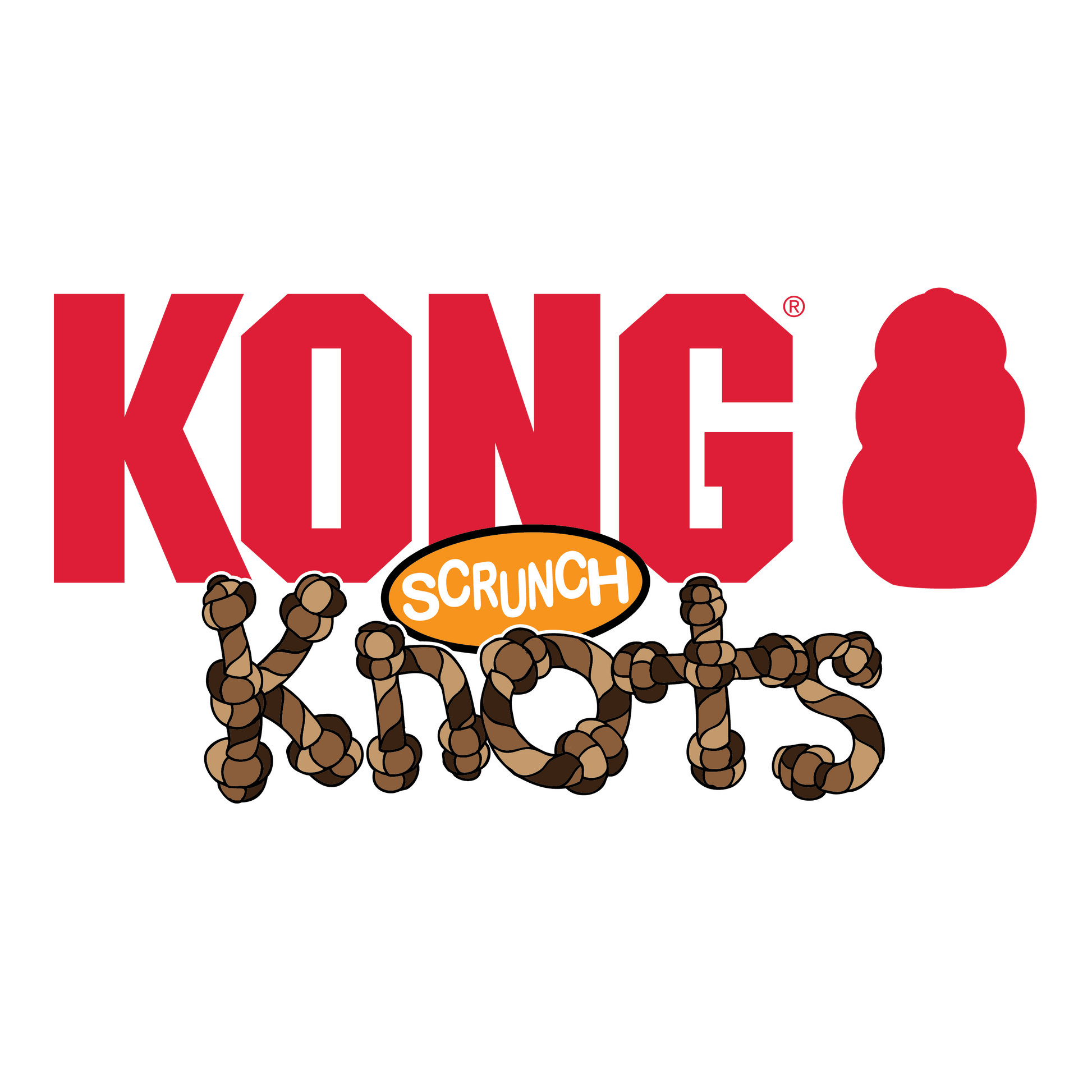 Kong Scrunch Knots Squirrel Toy for Dogs — detail shot
