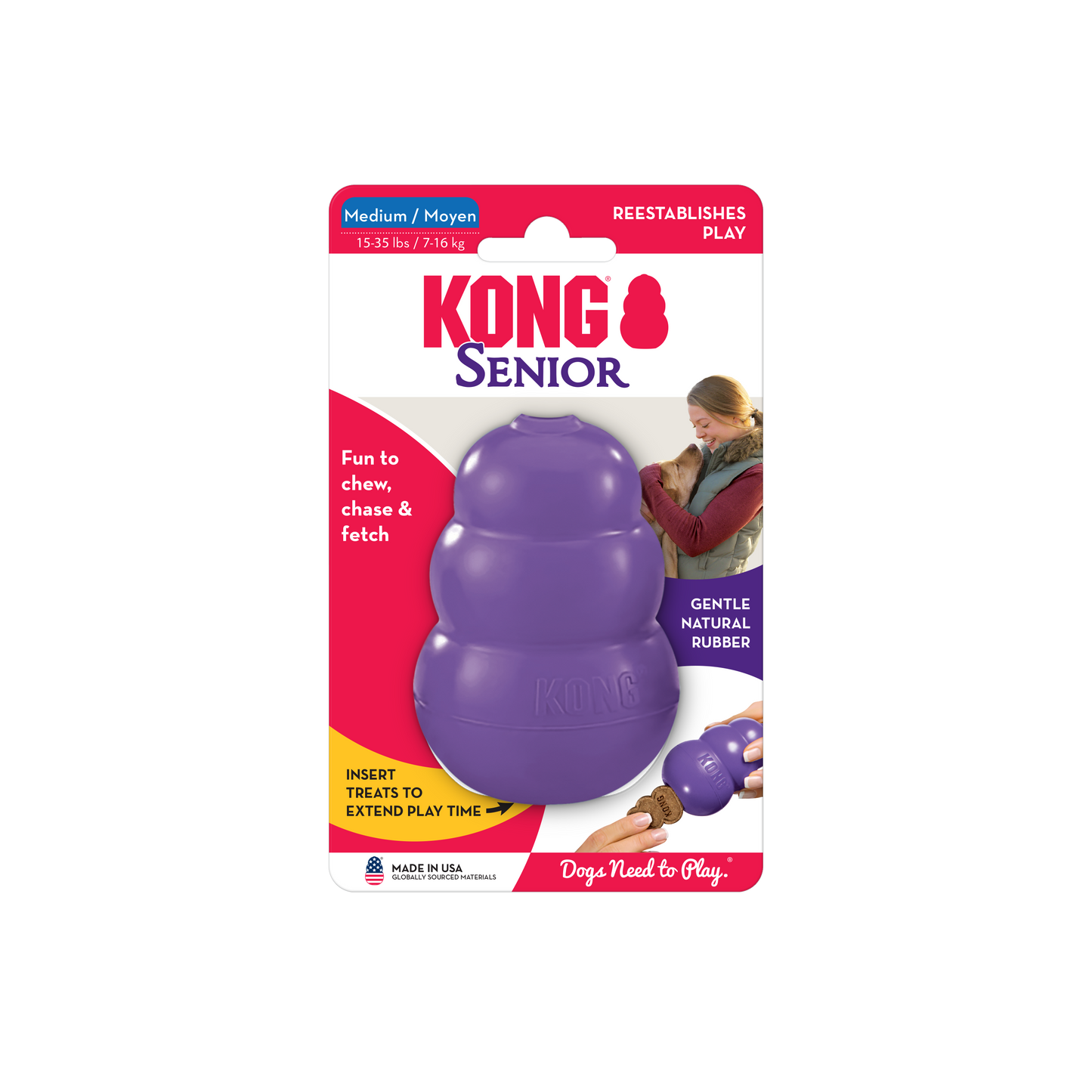 Kong Senior Toy for Dogs — back view