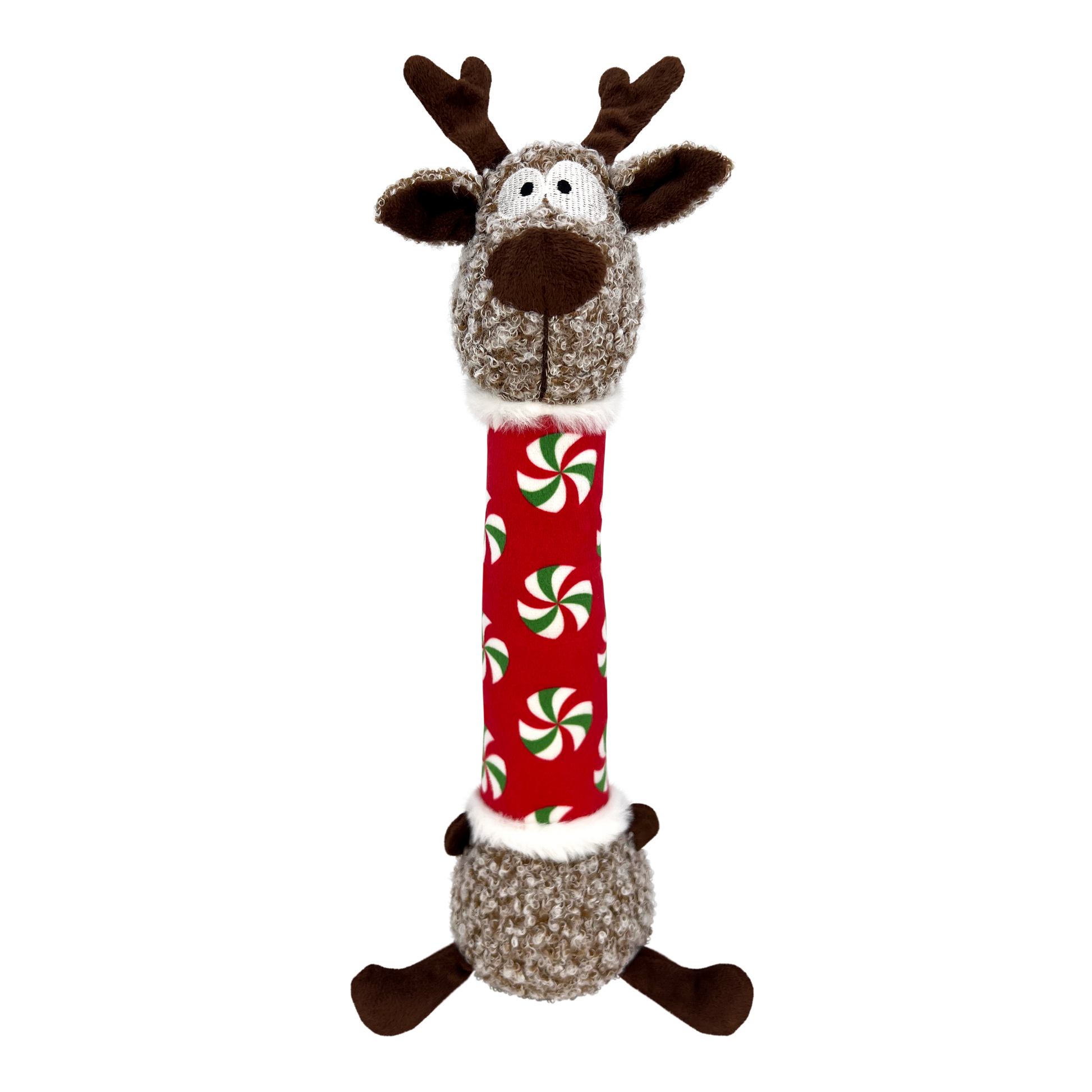 Kong Shakers Luvs Reindeer Toy For Dogs Red Green