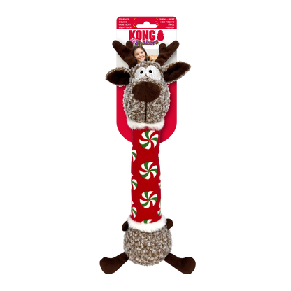 Kong Shakers Luvs Reindeer Toy for Dogs — side view