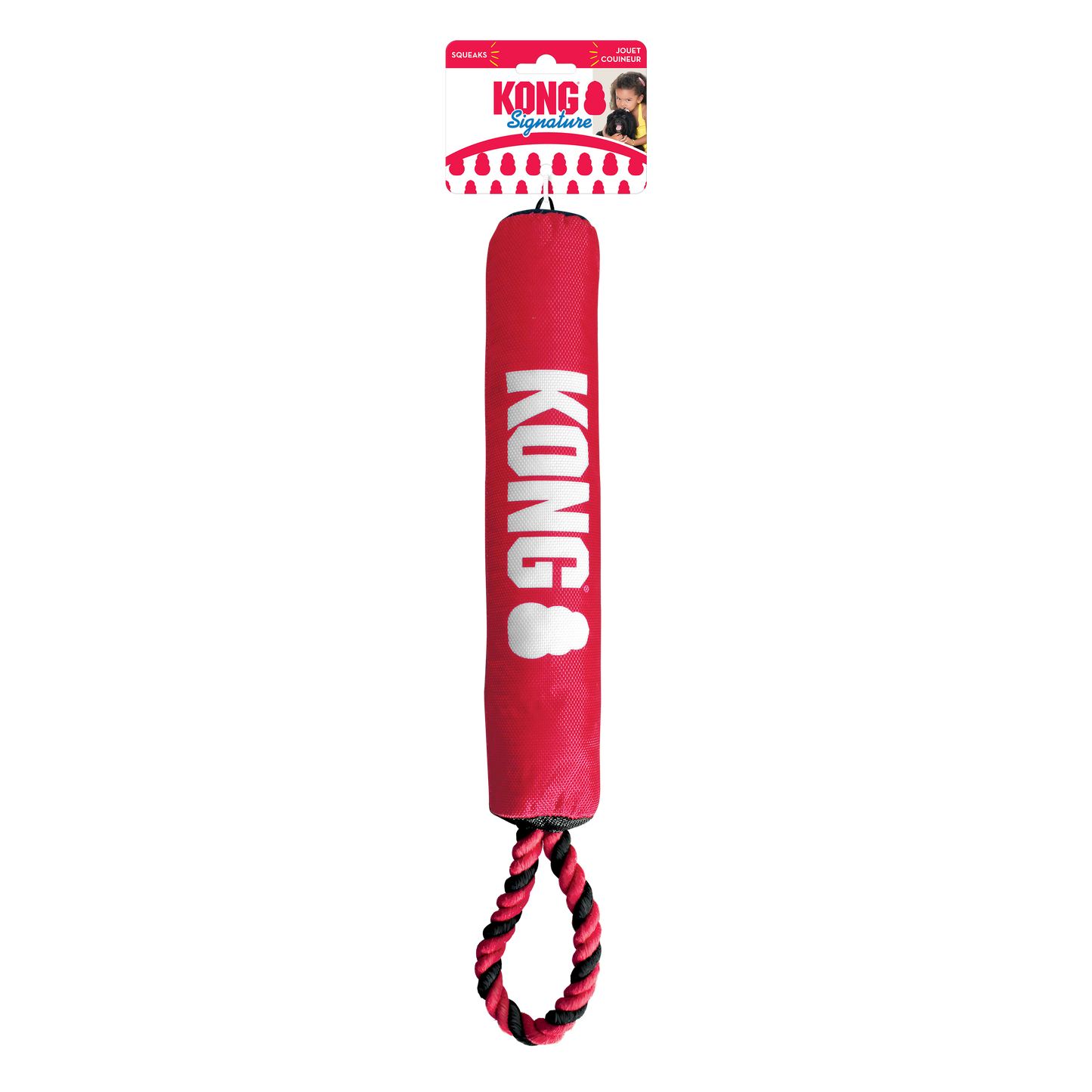 Kong Signature Stick with Rope Toy for Dogs — back view