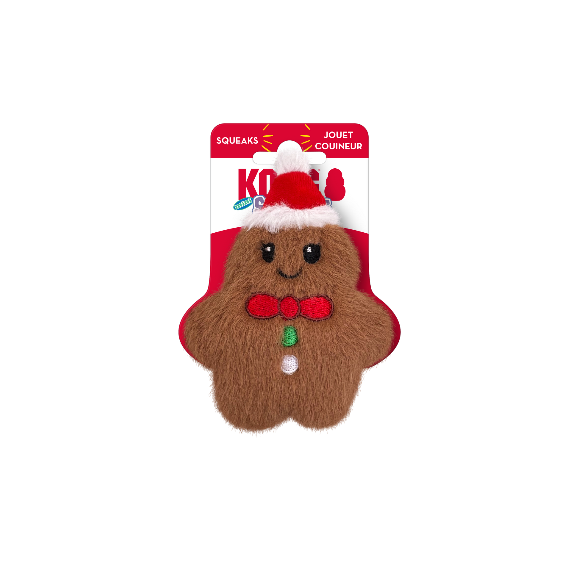 Kong Snuzzles Mini Gingerbread Toy for Dogs — side view