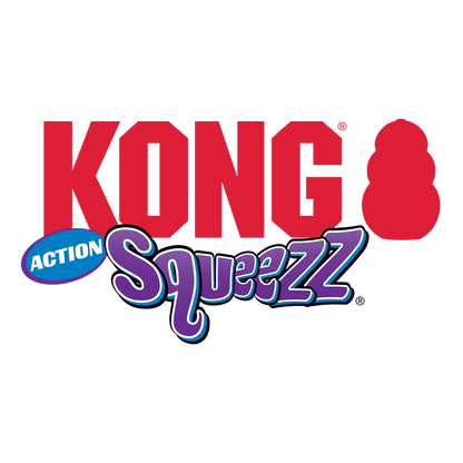 Kong Squeezz Action Ball 3pk Toy for Dogs — back view