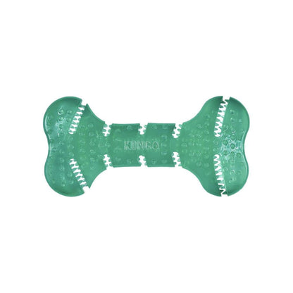 Kong Squeezz Dental Bone Toy For Dogs Green