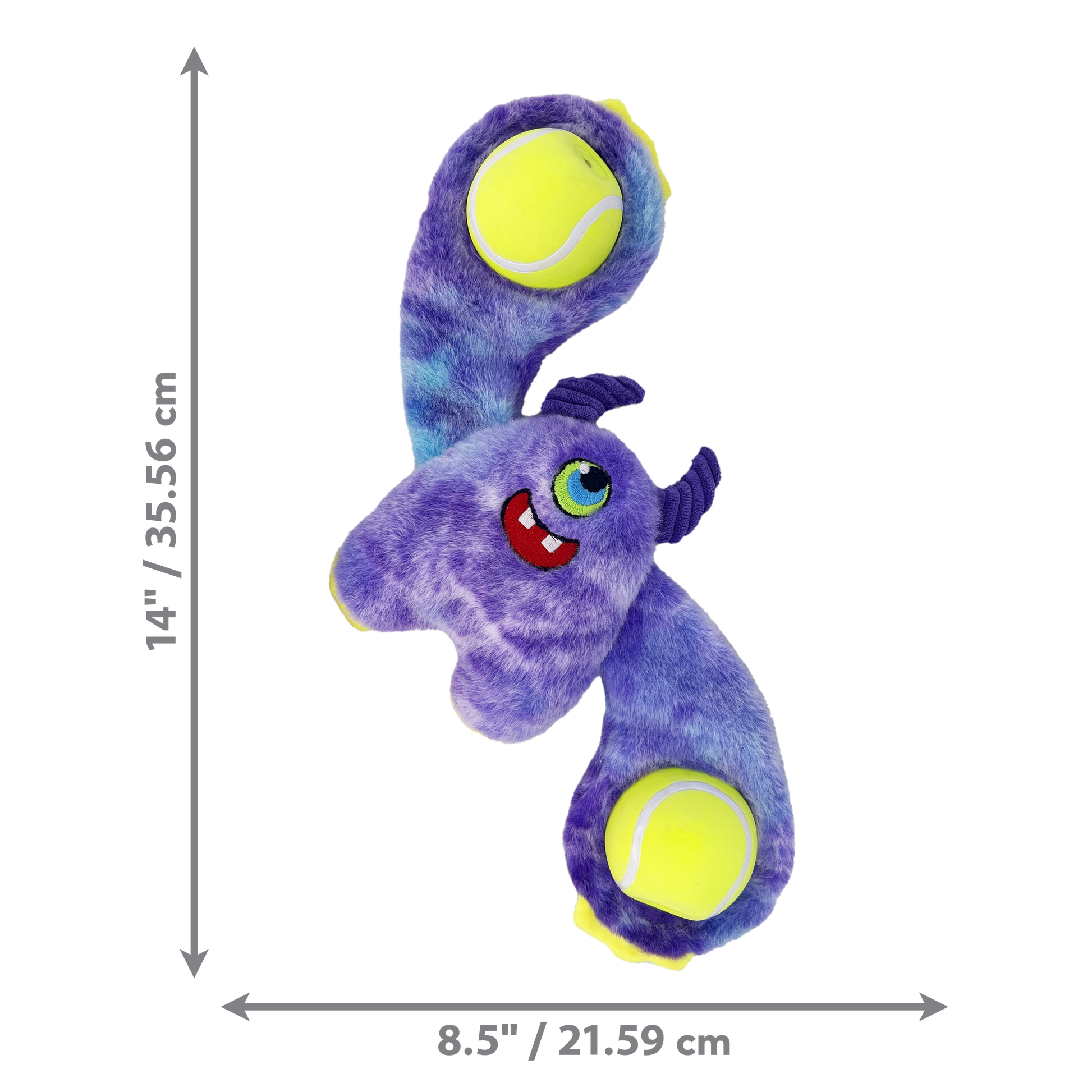 Kong Woozles Monster Plush Toy for Dogs — side view