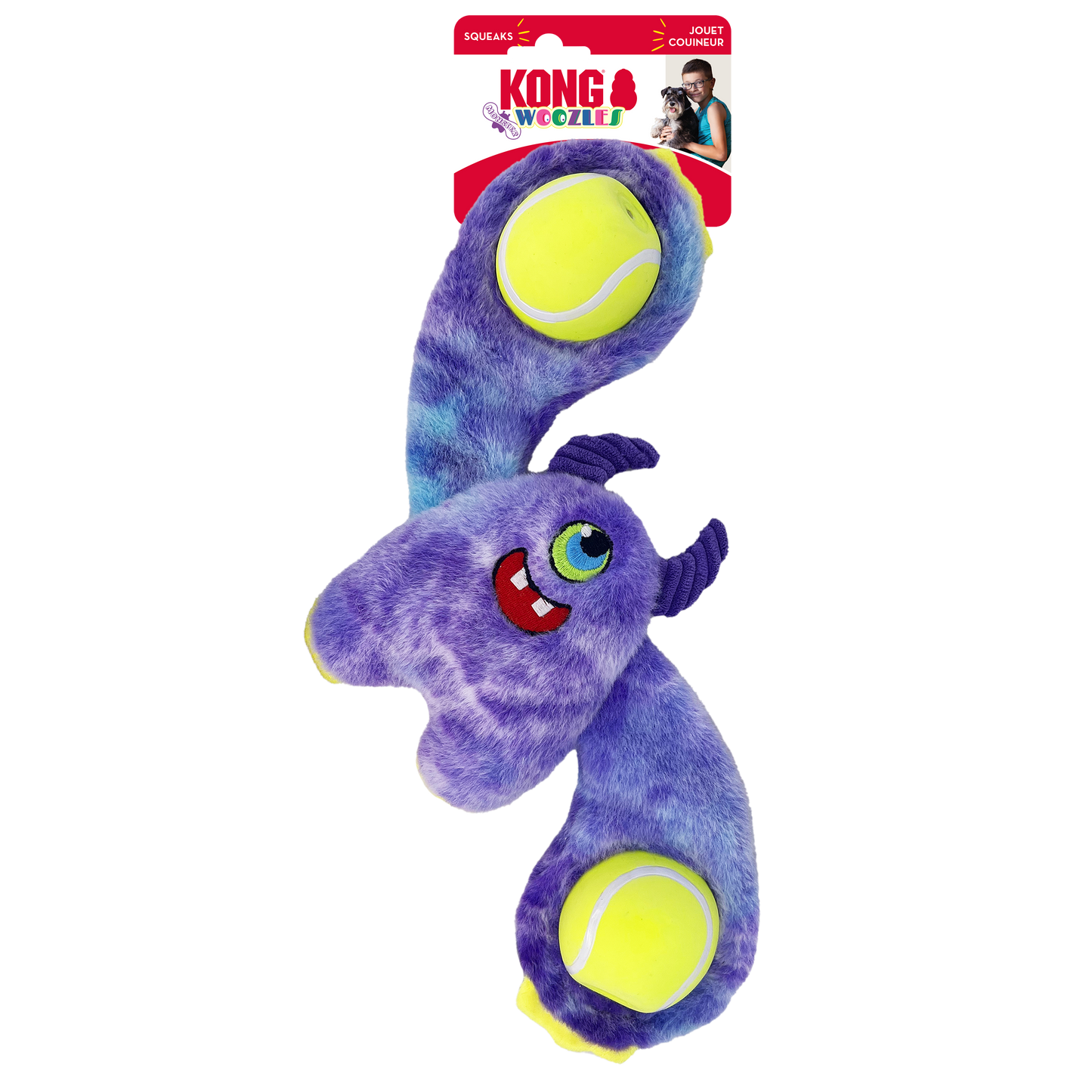 Kong Woozles Monster Plush Toy for Dogs — back view