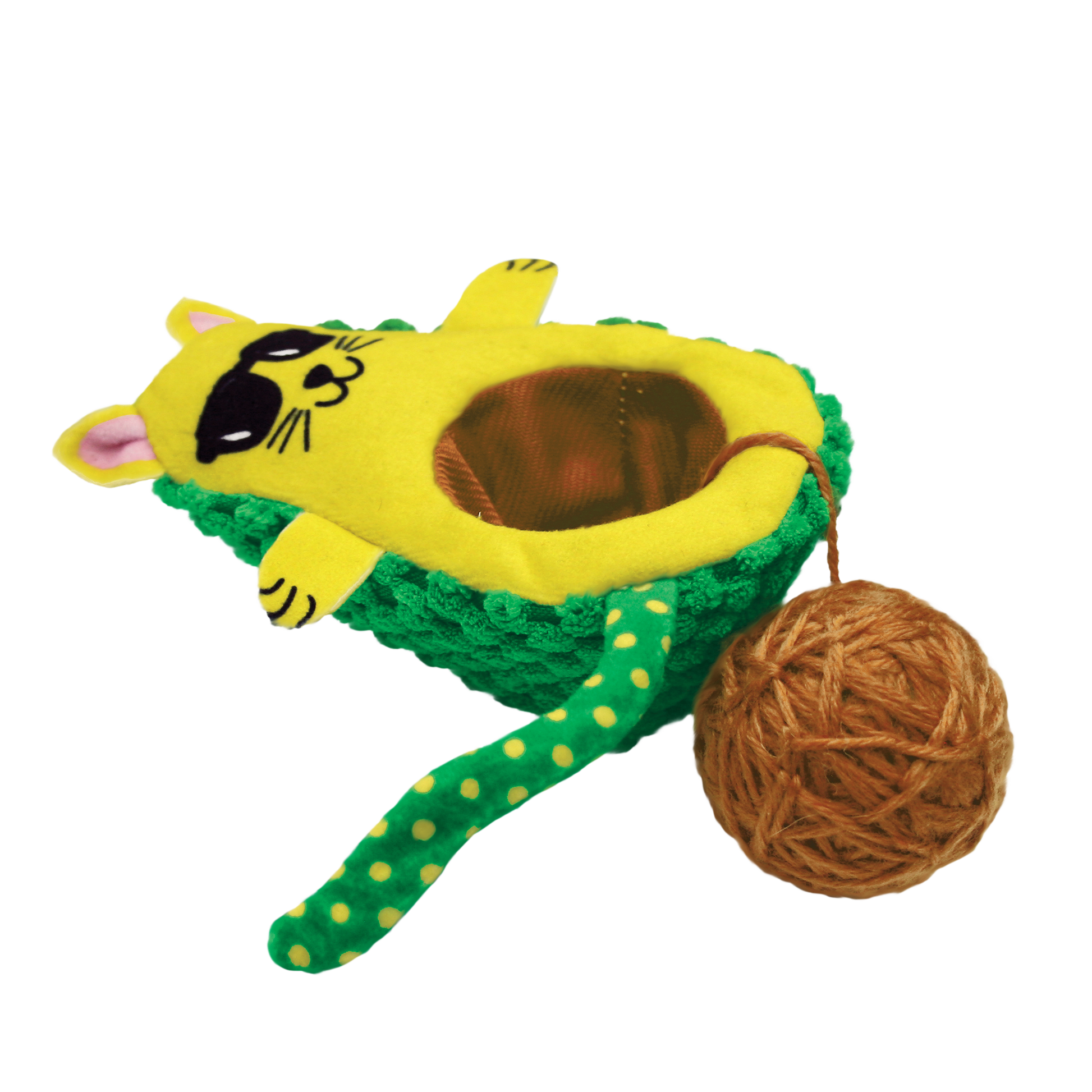 Kong Wrangler Avocato Toy For Cats Green