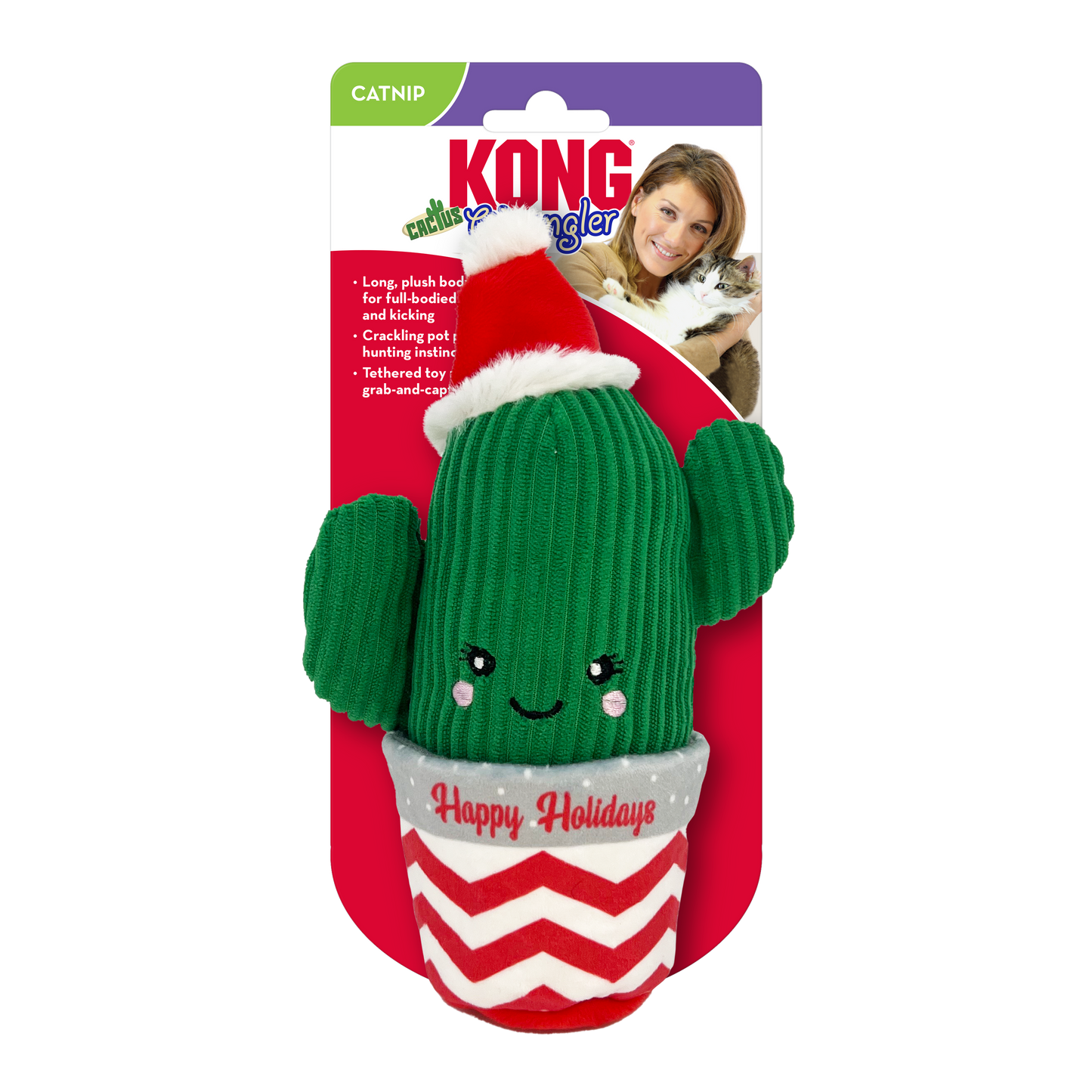 Kong Wrangler Cactus Toy for Cats — side view