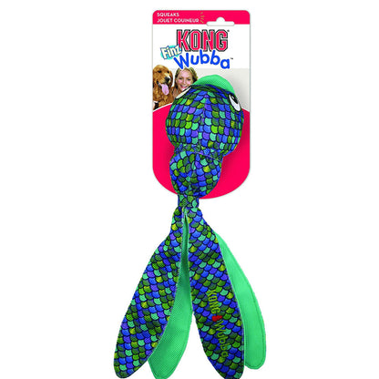 Kong Wubba Finz Toy for Dogs (Blue) | For Medium Chewers — back view