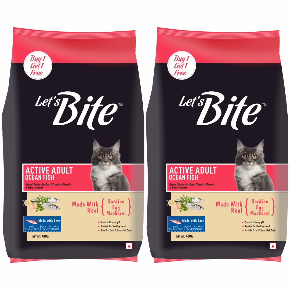 Let's Bite Active Adult Ocean Fish Dry Cat Food — detail shot