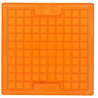 Lickimat Classic Playdate Slow Feeder For Cats Orange