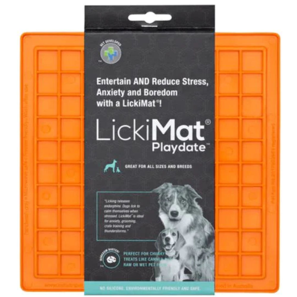 LickiMat Classic Playdate Slow Feeder for Cats and Dogs — side view