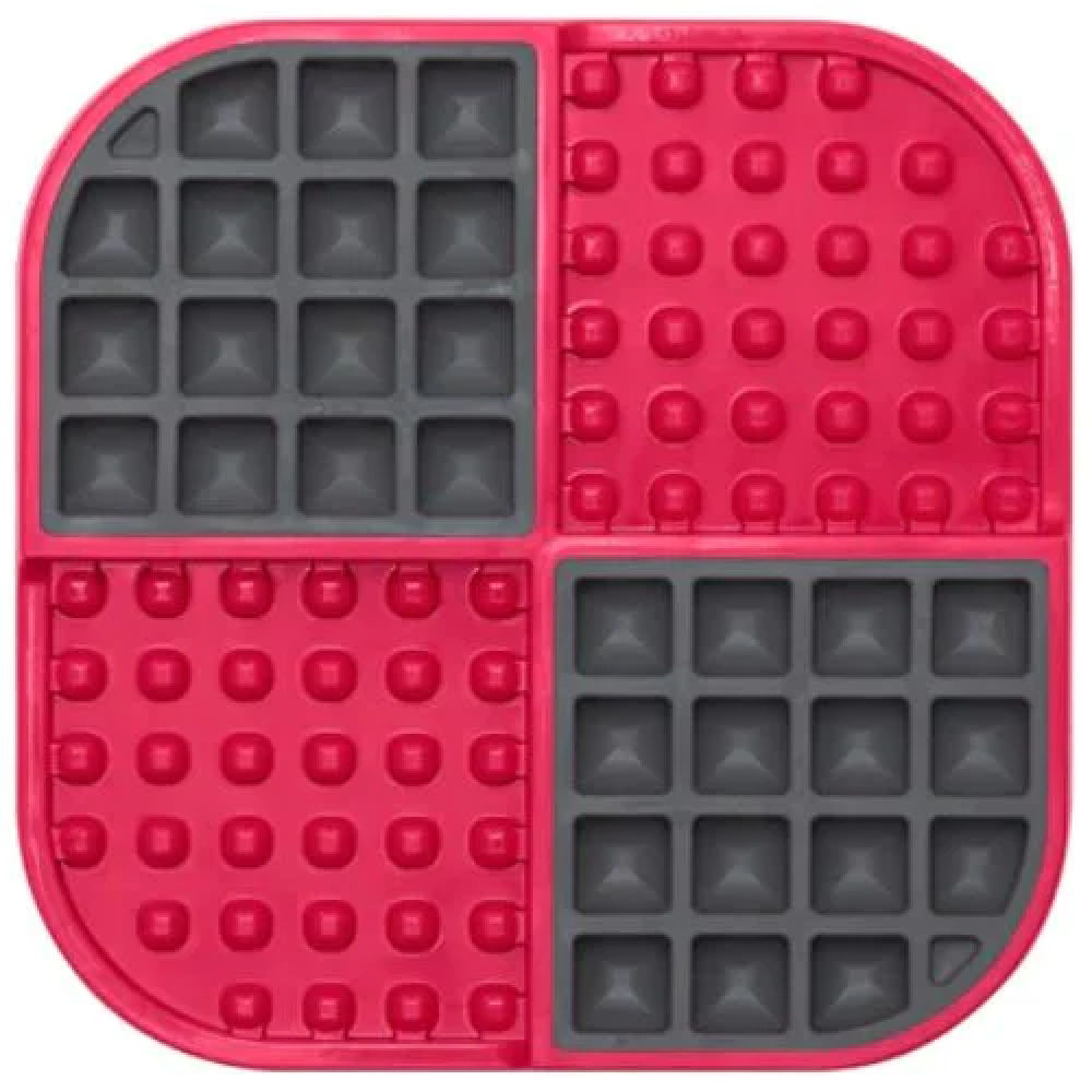 Lickimat Slomo Slow Feeder For Cats And Dogs Red