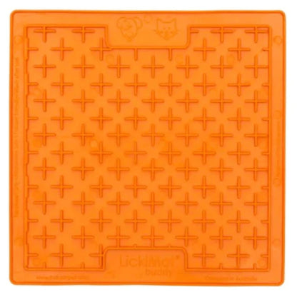 Lickimats Classic Buddy Slow Feeder For Dogs And Cats Orange