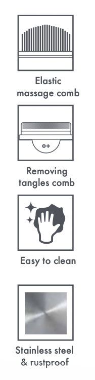 M Pets 2 In 1 Mini Comb For Long Haired Dogs And Cats White - Image 2