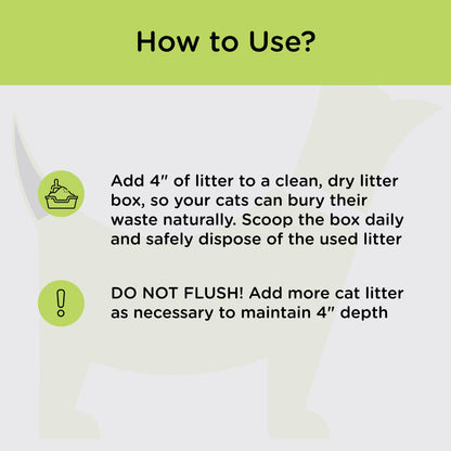 M Pets Baby Powder Scented Super Clumping Bentonite Cat Litter — back view