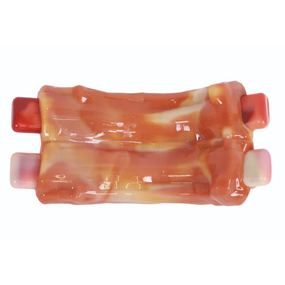 M Pets Carnivore Spare Ribs Bacon Scented Chew Toy for Dogs — back view