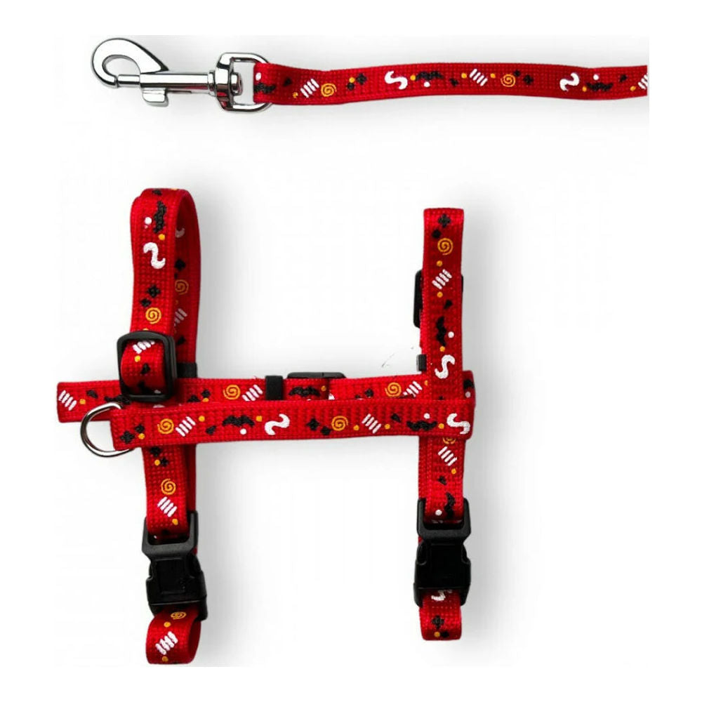 M Pets Catogo Harness Leash For Cats Red
