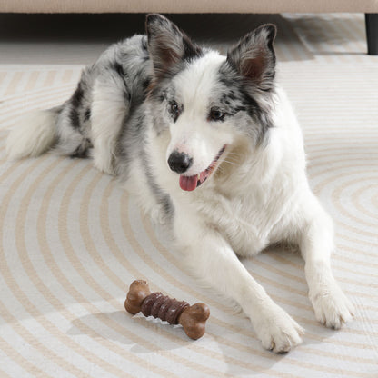 M Pets Chewood Bone with Rubber Chew Toy for Dogs — side view