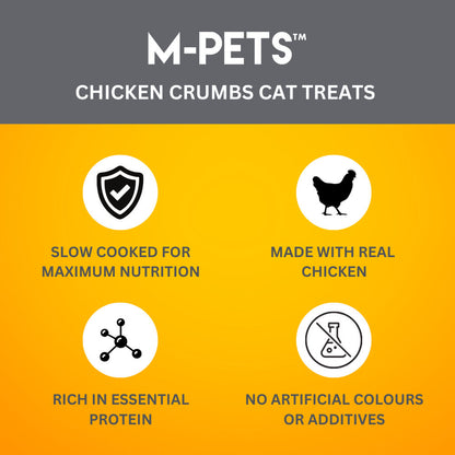 M PETS Chicken Crumbs Treats for Cats — side view