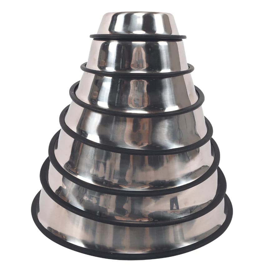 M Pets Crock Stainless Steel Bowl for Dogs and Cats — back view