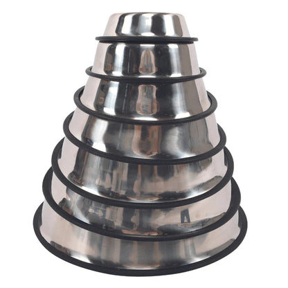 M Pets Crock Stainless Steel Bowl for Dogs and Cats — back view
