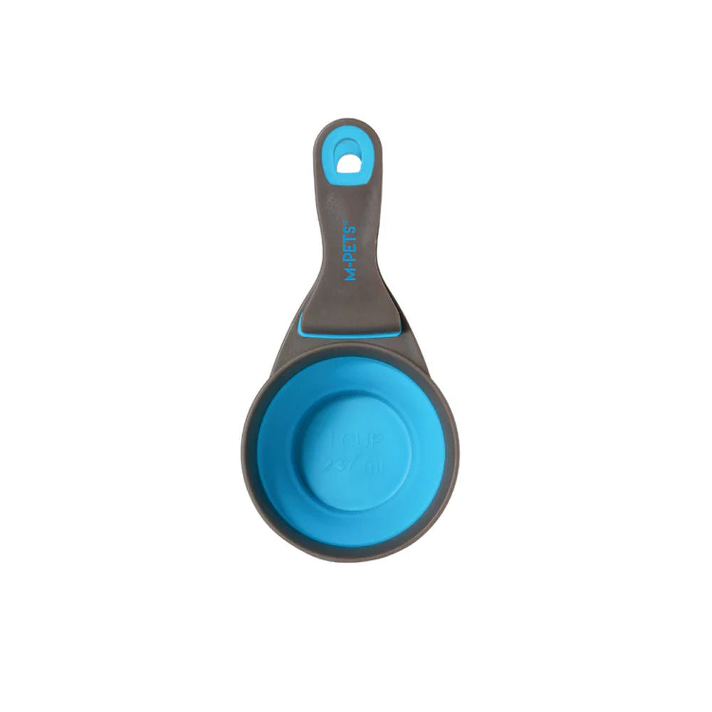 M Pets Cuizi Foldable Scoop For Dogs And Cats Teal Blue