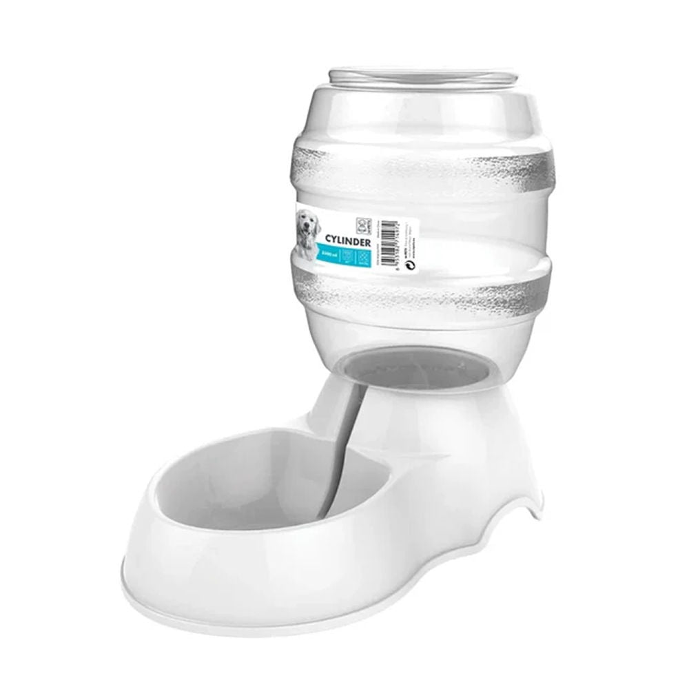 M Pets Cylinder Water Dispenser For Dogs White