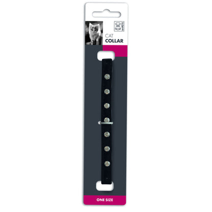 M Pets Diamond Collar For Cats Black