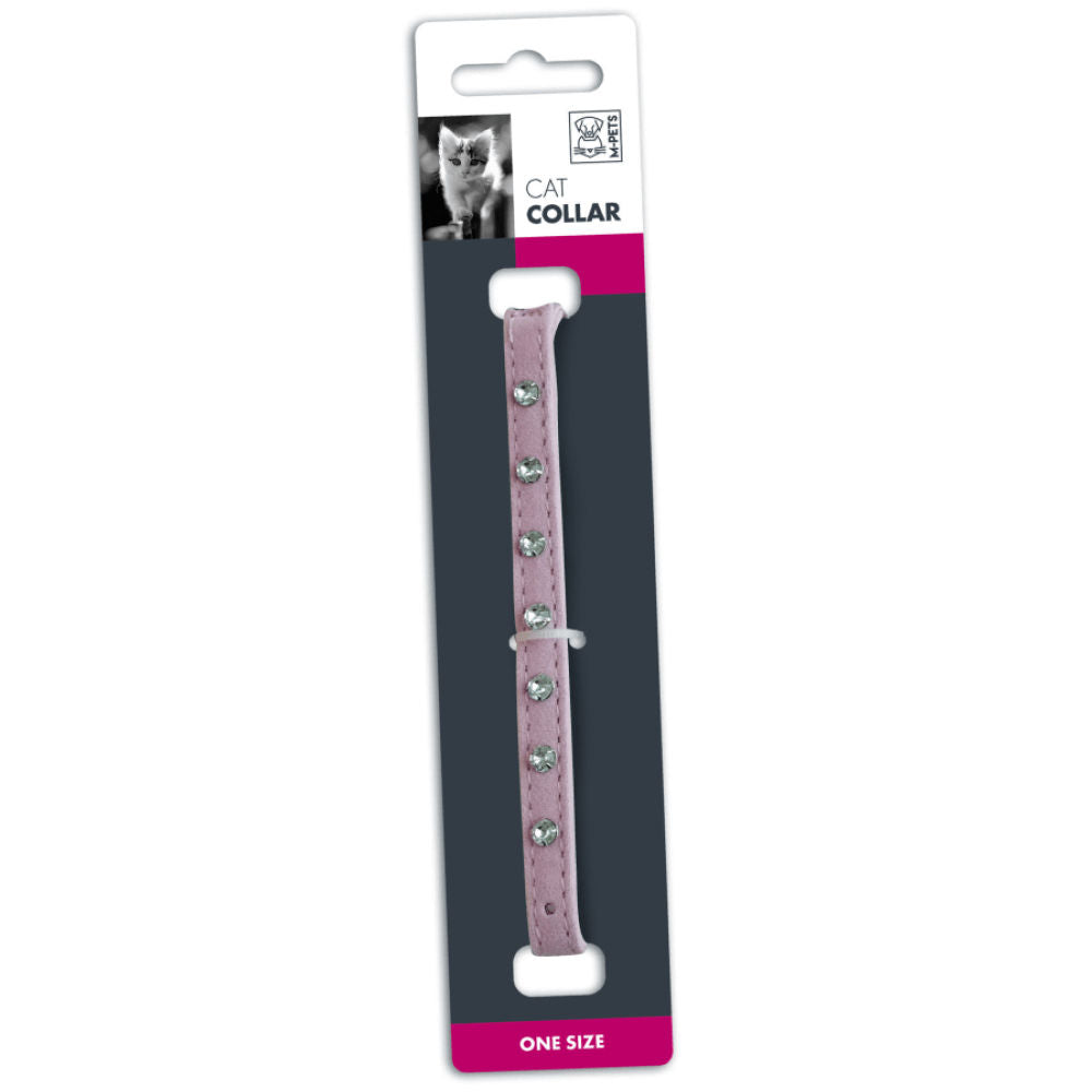 M Pets Diamond Collar For Cats Pink
