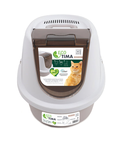 M Pets Eco Tima Desert Sand Box for Cats — in use
