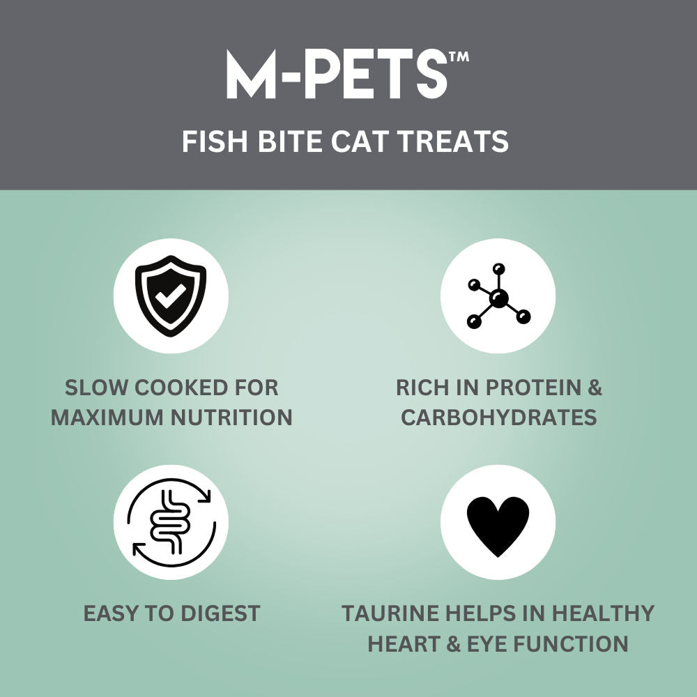 M PETS Fish Bite Treats for Cats — side view