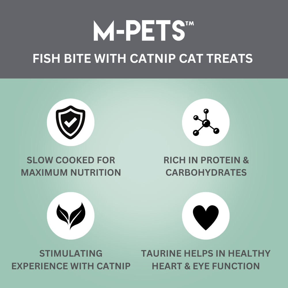 M PETS Fish Bite With Catnip Treats for Cats — side view