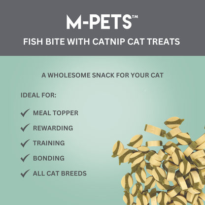 M PETS Fish Bite With Catnip Treats for Cats — detail shot