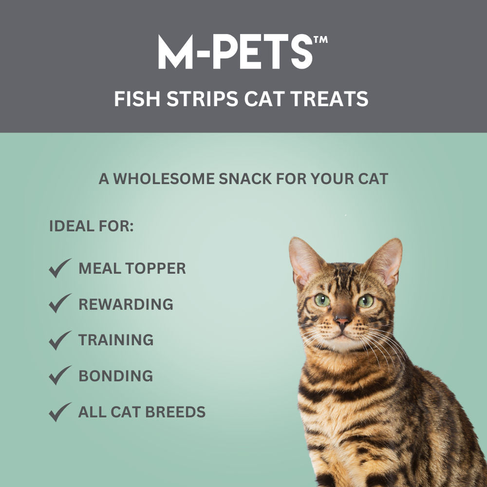 M PETS Fish Strips Treats for Cats — detail shot