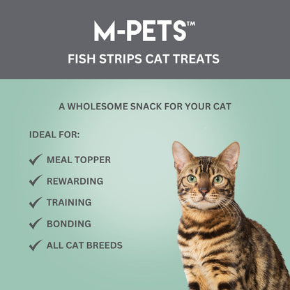 M PETS Fish Strips Treats for Cats — detail shot