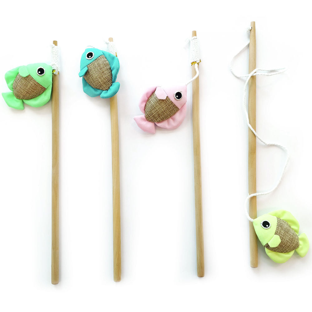 M Pets Fish Wand Toy for Cats — back view