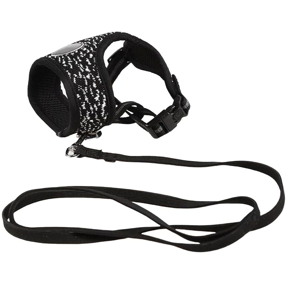 M Pets Letsgo Harness Leash For Cats Black White - Image 3