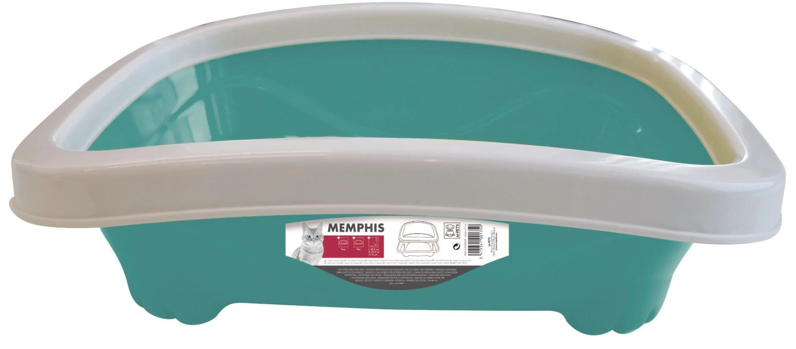 M Pets Memphis Litter Tray For Cats Teal
